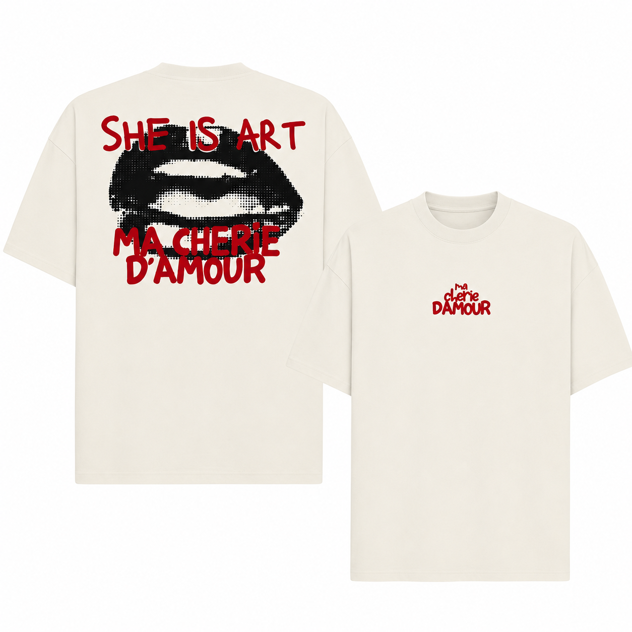 T-shirt Oversize "she is art"