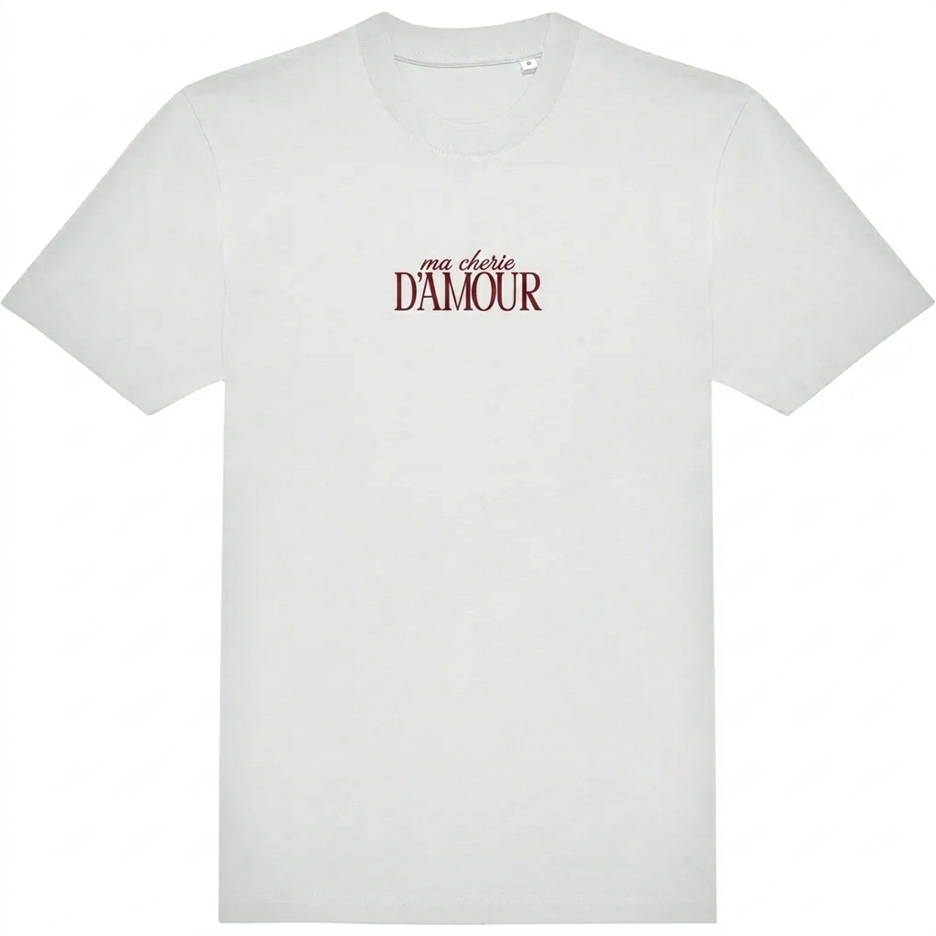 T-shirt  «  ma cherie d’amour » classique