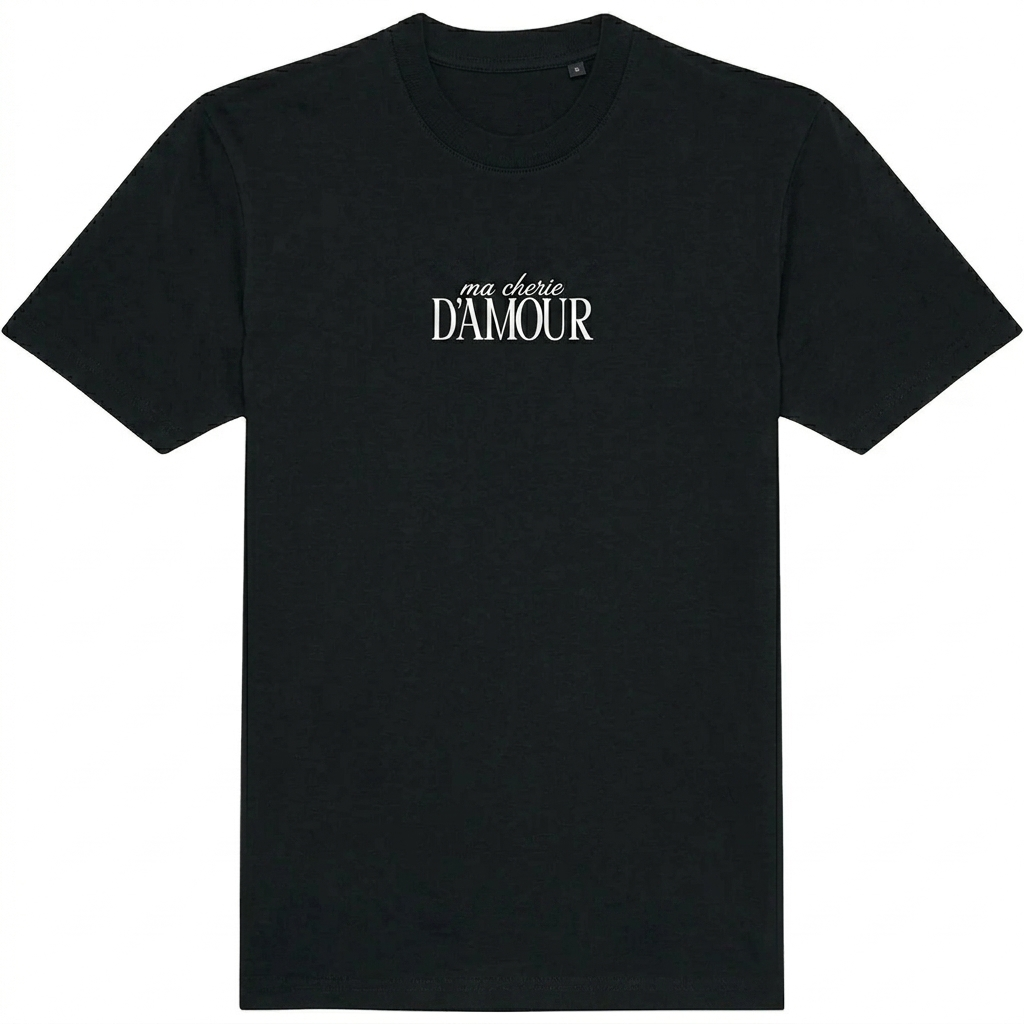 T-shirt  «  ma cherie d’amour » classique