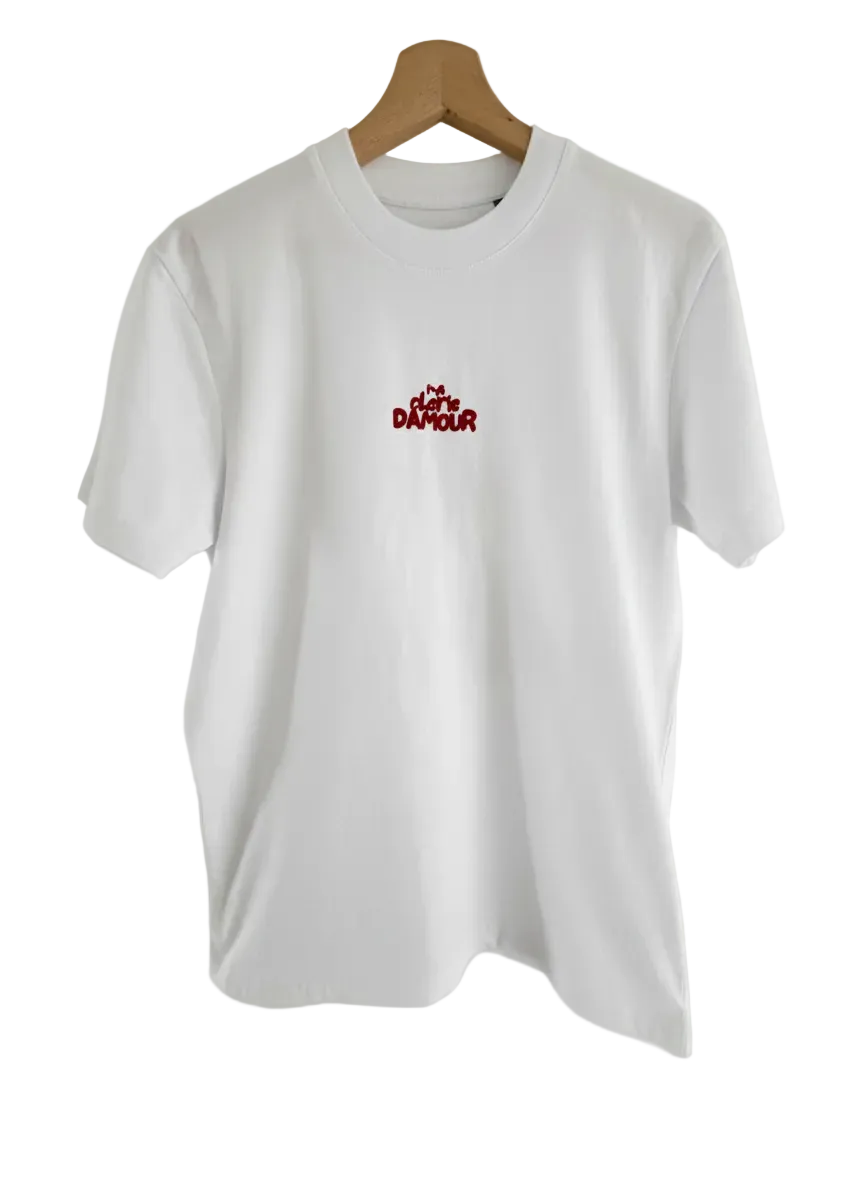 T-shirt « ma cherie d’amour » avec logo cerise au dos